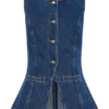Abel Denim Button Up Top – Mörkblå Abel Denim Button Up Top – Mörkblå