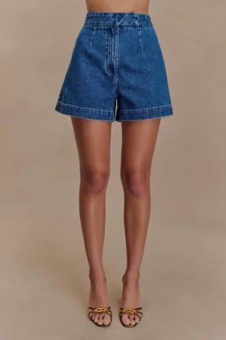 Abel Denim Shorts – mörkblå