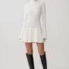 Adena miniklänning i pointelle-stickat – elfenben Adena miniklänning i pointelle-stickat – elfenben