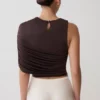 Adrienne enaxlad slinky-top – choklad
