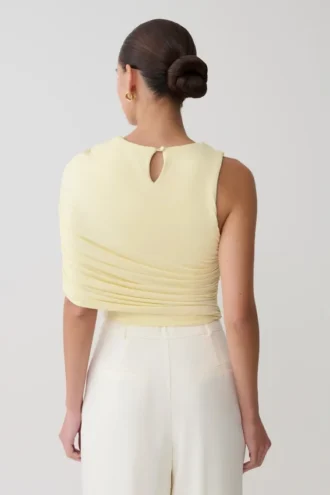 Adrienne enaxlad slinky-top – citron