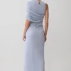 Adrienne enaxlad lurex-top – pastellblå