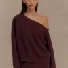 Aiden Slouchy Crew Jumper – Choklad Aiden Slouchy Crew Jumper – Choklad