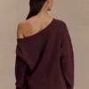 Aiden Slouchy Crew Jumper – Choklad Aiden Slouchy Crew Jumper – Choklad