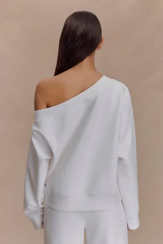 Aiden Slouchy Crew Jumper – Ivory