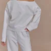 Aiden Slouchy Crew Jumper – Ivory Aiden Slouchy Crew Jumper – Ivory