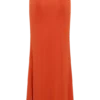 Ainsley asymmetrisk maxikjol med blommiga detaljer – bränd orange Ainsley asymmetrisk maxikjol med blommiga detaljer – bränd orange