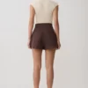 Alden högmidjade Shorts – chokladbruna Alden högmidjade Shorts – chokladbruna