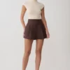 Alden högmidjade Shorts – chokladbruna Alden högmidjade Shorts – chokladbruna