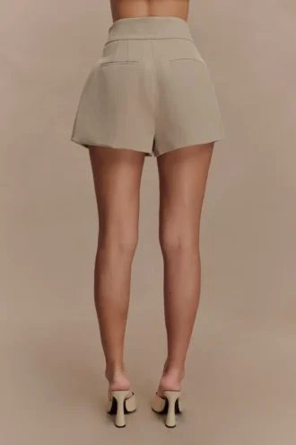 Alden High Waisted Shorts – Pebble