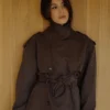 Alden kort trenchcoat – chokladbrun Alden kort trenchcoat – chokladbrun
