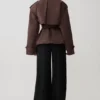 Alden kort trenchcoat – chokladbrun Alden kort trenchcoat – chokladbrun