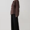 Alden kort trenchcoat – chokladbrun Alden kort trenchcoat – chokladbrun