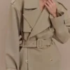 Alden kort trenchcoat – Pebble Alden kort trenchcoat – Pebble