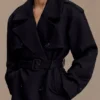Alden kort trenchcoat – svart Alden kort trenchcoat – svart
