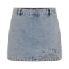 Alessia broderad denimminikjol – Ljus vintage