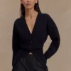 Alexia knäppt oversized-kofta – svart Alexia knäppt oversized-kofta – svart