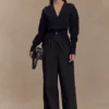 Alexia knäppt oversized-kofta – svart Alexia knäppt oversized-kofta – svart