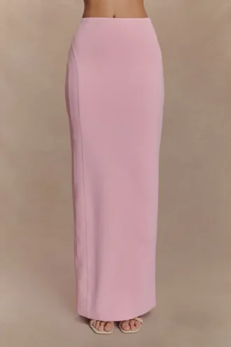 Alma maxikjol med hög midja – Candy Pink