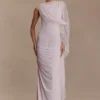 Amandine Ruched Slinky Maxi Klänning – Ljusrosa Amandine Ruched Slinky Maxi Klänning – Ljusrosa