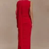 Amandine Ruched Slinky Maxi Klänning – Ruby