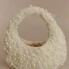 Amara Pearl Teardrop Beaded Bag – Vit Amara Pearl Teardrop Beaded Bag – Vit
