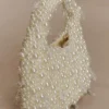 Amara Pearl Teardrop Beaded Bag – Vit Amara Pearl Teardrop Beaded Bag – Vit