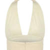 Amaris ärmlös plisserad halterneck-top – citron Amaris ärmlös plisserad halterneck-top – citron