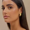 Amelia Texturerade hoop-örhängen – Guld Amelia Texturerade hoop-örhängen – Guld