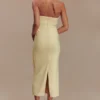 Amelita Suiting Halter Midi Klänning – Pale Lemon Amelita Suiting Halter Midi Klänning – Pale Lemon