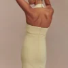 Amelita Suiting Halter Midi Klänning – Pale Lemon Amelita Suiting Halter Midi Klänning – Pale Lemon