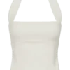 Amelita Suiting Halter Top – Elfenben Amelita Suiting Halter Top – Elfenben