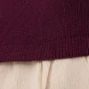 Amirose Ruffle Knit Midi Klänning – Plum Amirose Ruffle Knit Midi Klänning – Plum