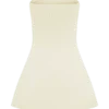 Anette bandage-stickad axelbandslös topp – elfenben