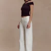 Anna enaxlad modaltopp – kakaobrun Anna enaxlad modaltopp – kakaobrun