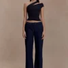 Anna One Shoulder Modal Top – Svart Anna One Shoulder Modal Top – Svart