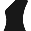 Anna One Shoulder Modal Top – Svart Anna One Shoulder Modal Top – Svart