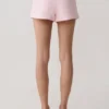 Anne minishorts i satin – ljusrosa