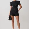 Anne Satin Mini Shorts – Svart Anne Satin Mini Shorts – Svart