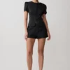 Anne Satin Mini Shorts – Svart Anne Satin Mini Shorts – Svart