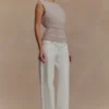 Anthony kortärmad topp – taupe Anthony kortärmad topp – taupe