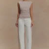 Anthony kortärmad topp – taupe Anthony kortärmad topp – taupe