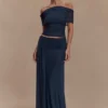 Arna Mesh Maxi-kjol – midnattblå Arna Mesh Maxi-kjol – midnattblå