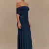 Arna Mesh Maxi-kjol – midnattblå Arna Mesh Maxi-kjol – midnattblå