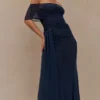 Arna Mesh Maxi-kjol – midnattblå Arna Mesh Maxi-kjol – midnattblå
