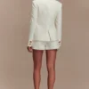 Asia Mixed Button Blazer – Ivory Asia Mixed Button Blazer – Ivory