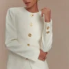Asia Mixed Button Blazer – Ivory Asia Mixed Button Blazer – Ivory