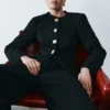 Asia Mixed Button Blazer – Svart Asia Mixed Button Blazer – Svart
