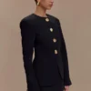 Asia Mixed Button Blazer – Svart Asia Mixed Button Blazer – Svart