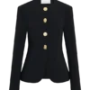 Asia Mixed Button Blazer – Svart Asia Mixed Button Blazer – Svart